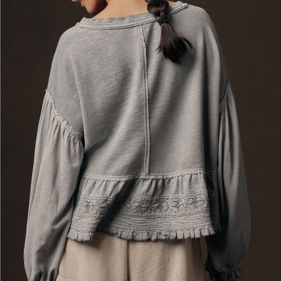 Pilcro Cropped Babydoll Top - Picture 2 of 8